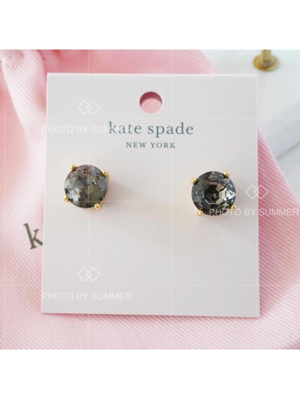 Kate Spade Gumdrop Studs Earrings Black Diamond